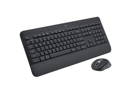 Wireless Keyboard & Mouse Logitech MK650, Quiet typing, Palm rest, Media сontrols, 4000dpi, 5 button