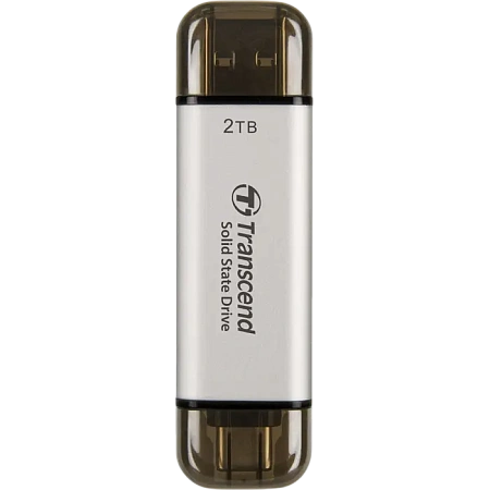 Внешний портативный SSD накопитель Transcend ESD310S, 2 ТБ, Серебристый (TS2TESD310S)
