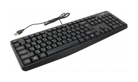 Keyboard Genius KB-117, Classic, 12 Fn keys, Concave Keycap, Spill Resistant, 1.5m, USB, EN/RU, Blac