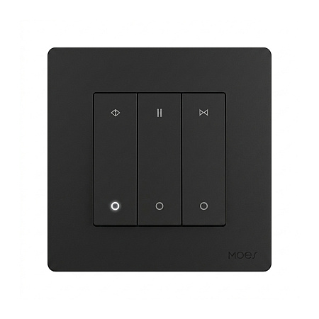 Moes Zigbee + RF Star Ring Curtain Switch 3A (Neutral Required), Grey