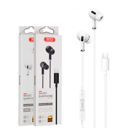 XO earphones, EP23 Type-C music, White
