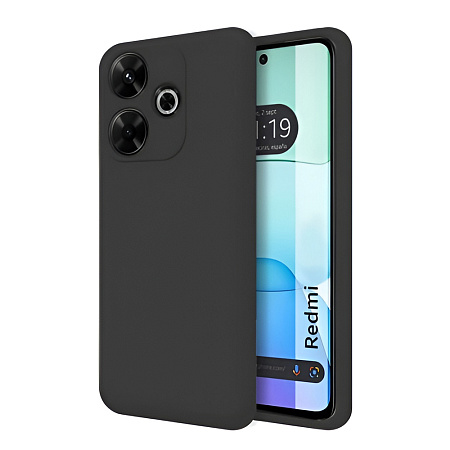 WOO Case Liquid Silicone Xiaomi Redmi Note 14 5G, Black