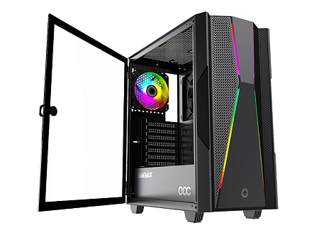 Case ATX GAMEMAX Typhoon COC, w/o PSU, 0.5mm, 1x120mm ARGB, 4xARGB strips, ARGB Hub, Front Mesh, TG, Case ATX GAMEMAX Typhoon COC, w/o PSU, 0.5mm, 1x120mm ARGB, 4xARGB strips, ARGB Hub, Front Mesh, TG,