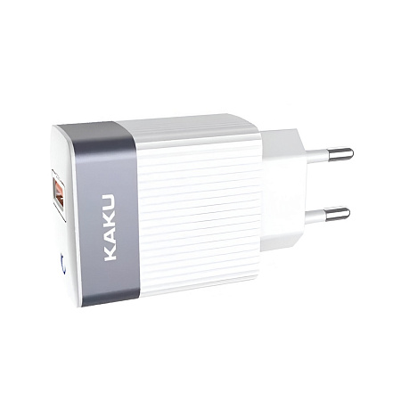 Ksiga Wall Charger with Cable USB to Micro-USB 18W KSC-369 Baize, White