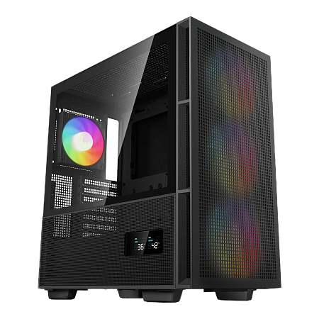 Case ATX Deepcool CH560 Digital, 3x140mm&1x120mm ARGB, USB-C, USB3.0, Front Mesh,Hybrid Side panel, 