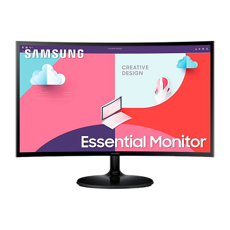23.5" SAMSUNG S24C360EA Black, Curved-VA, 1920x1080, 75Hz, FreeSync, 4ms,250cd,MegaDCR,D-Sub+HDMI