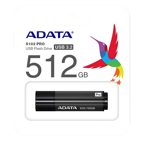 USB Flash накопитель ADATA S102 Pro, 512Гб, Серый