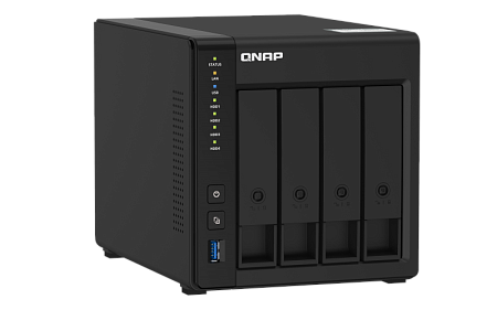 QNAP "TS-451D2", 4-bay, Intel Celeron 2-core 2.9GHz, 1x*2Gb+1Slot, 2x1GbE, HDMI 2.0