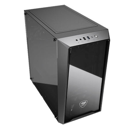 Case mATX Cougar MG120-G, w/o PSU, 1x120mm fan, USB 3.0, Tempered Glass, Black