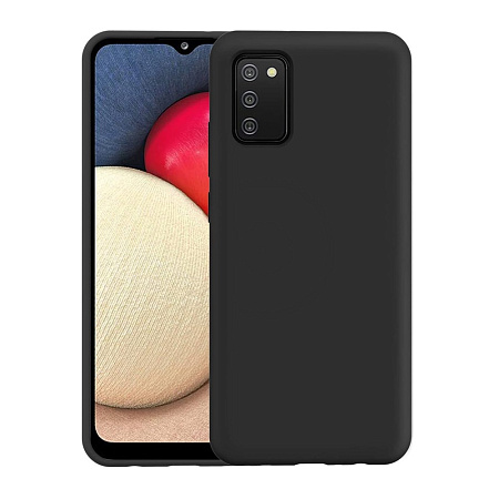 Helmet Case Liquid Silicone Samsung A02S, Black