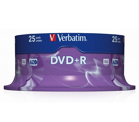 25*Cake DVD+R Verbatim, 4.7GB, 16x, 43500
