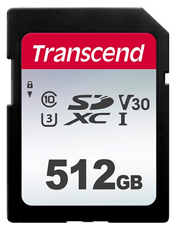 Карта памяти Transcend MicroSDXC Class 10, 512Гб (TS512GSDC300S)