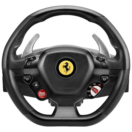 Wheel Thrustmaster T80 Ferrari 488 GTB Edition,11", 240 degree, 11 buttons, D-pad, 2-pedal pedal set