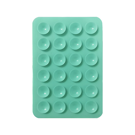 WOO Silicone Suction Cup Phone Mount Pad, 3M Adhesive, 24-Piece Backing, Mint Green