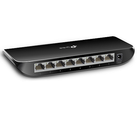 .8-port 10/100/1000Mbps Switch TP-LINK "TL-SG1008D", Plastic Case