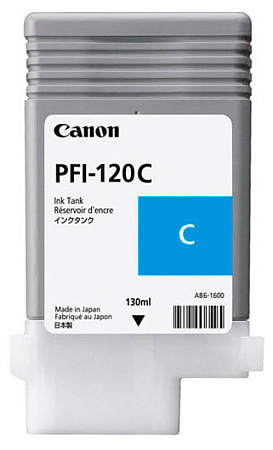 Картридж чернильный Canon PFI-120, 130мл, Голубой