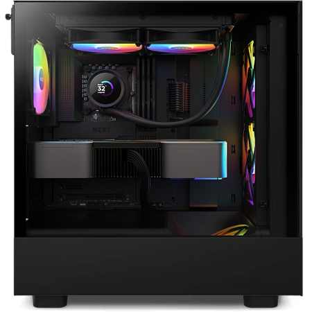 AIO Liquid Cooling NZXT Kraken 240 RGB Black (33.8dB, 78CFM, 2x120mm, 500-1800RPM, LCD 1.54", CAM)