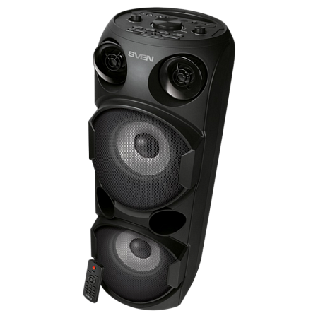 Partybox SVEN "PS-750" 80w, Black, Bluetooth, TWS, Bluetooth, FM, USB, microSD, 2x4400mA*h