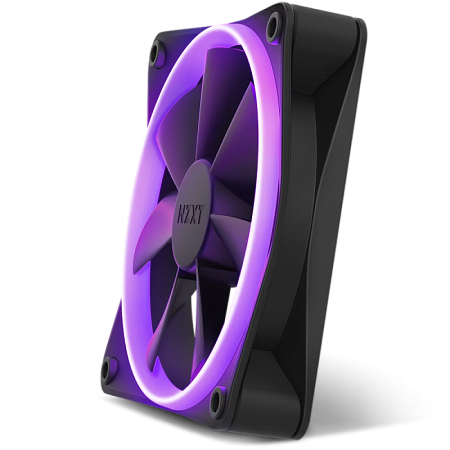 PC Case Fan NZXT F120 RGB, 120x120x26mm, 18 LEDs, 17-27.5dB, 14-50CFM, 500-1800RPM, FDB, 4 Pin, Blac PC Case Fan NZXT F120 RGB, 120x120x26mm, 18 LEDs, 17-27.5dB, 14-50CFM, 500-1800RPM, FDB, 4 Pin, Blac