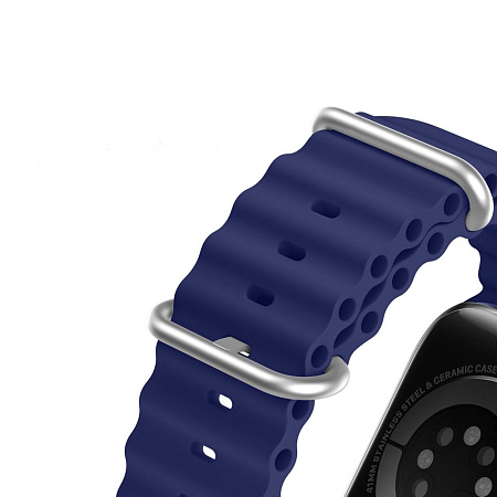 DUX DUCIS Strap Ocean Wave Version Apple Watch 38MM/40MM/41MM, Mid-Night Blue