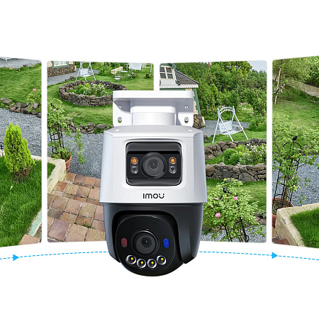imou Outdoor Dual-Lens Smart Full-Color PoE Camera PS7FP 3K 5+5MP, White