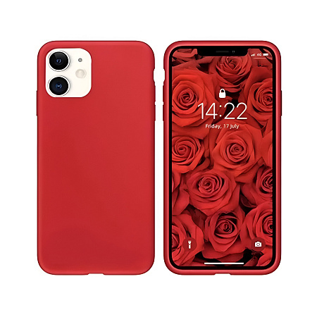 Helmet Case Liquid Silicone iPhone 11, Red