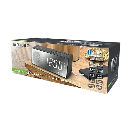 MUSE M-173 CMT, Tuner FM, Clocks: Double Alarme, NFC, Black