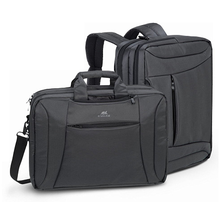 16"/15" NB  bag/Backpack - RivaCase 8290 Black Laptop Convertible