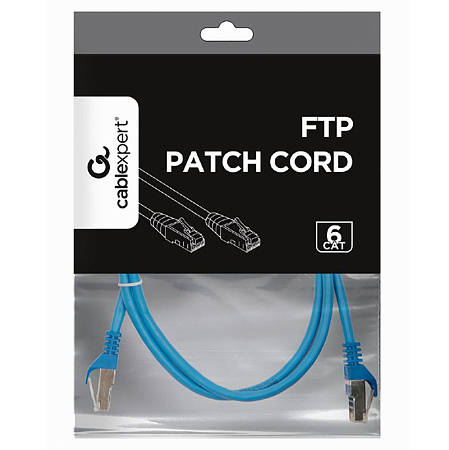 Patch Cord Cat.6/FTP,    1 m, Blue, PP6-1M/B, Cablexpert