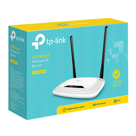 Wi-Fi N TP-LINK Router, "TL-WR841N", 300Mbps, 2x5dBi Fixed Antennas, WISP