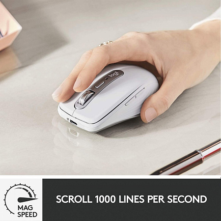 Wireless Mouse Logitech MX Anywhere 3 for Mac, 200-4000 dpi, 6 buttons, Ambidextrous, 99g, 500mAh, B