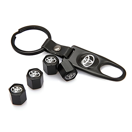 Tyre Valve Caps with a Keychain T