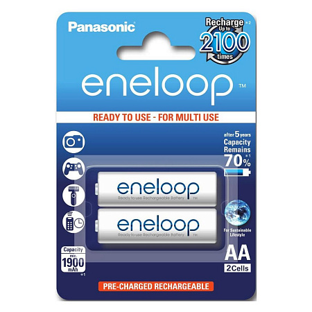 AA Eneloop 1900mAh, Blister*2, Panasonic, BK-3MCCE/2BE AA Eneloop 1900mAh, Blister*2, Panasonic, BK-3MCCE/2BE