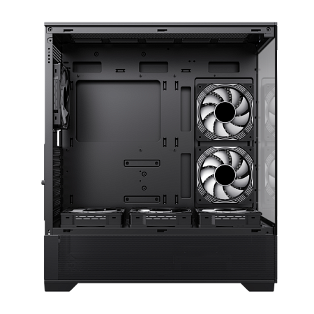 Case ATX GAMEMAX VISTA AB, w/o PSU, 0.6mm, 6x120mm ARGB, ARGB Hub, RC, Front&Side Tempered Glass, 1x