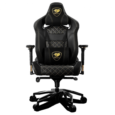Gaming Chair Cougar ARMOR TITAN PRO Royal Black/Gold, User max load up to 160kg / height 160-195cm