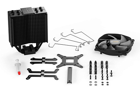 AC be quiet! "Dark Rock Slim" (11-23,6dBA, 1500RPM, 50.5 CFM, 120mm, PWM, 180W, 4x6mm, 620g.)