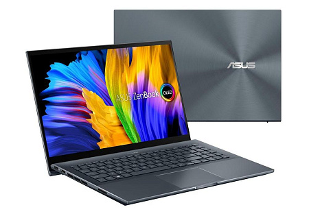 Ноутбук 15,6" ASUS Zenbook Pro 15 OLED UM535QE, Pine Grey, AMD Ryzen 9 5900HX, 16Гб/1024Гб, Без ОС