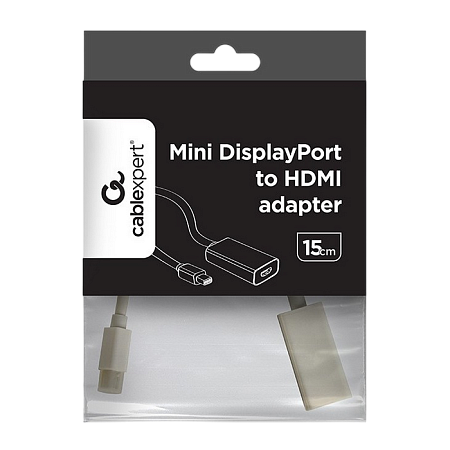 Adapter DP mini M to HDMI F, White Cablexpert "A-mDPM-HDMIF-02-W", miniDisplay port male to HDMI fem