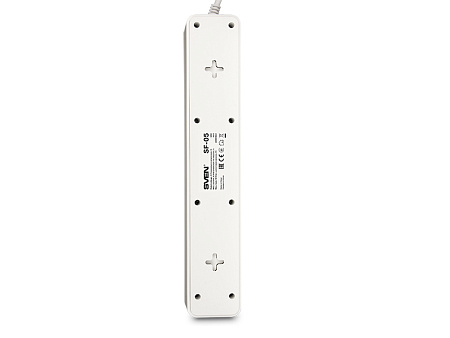 Surge Protector   5 Sockets,  1.8m,  Sven "SF-05", White, retail box, flame-retardant material