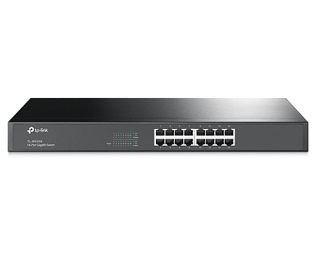 16-port 10/100/1000Mbps Switch TP-LINK "TL-SG1016", 1U 19" Rack Mount, Metal Case