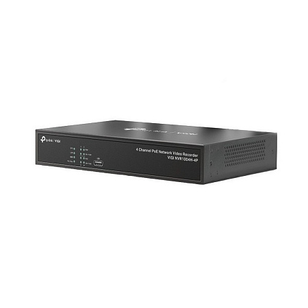 TP-Link  4 Channel Network Video Recorder "VIGI NVR1004H-4P", 1xSATA up to 10TB, 4x Ports PoE+, Budg