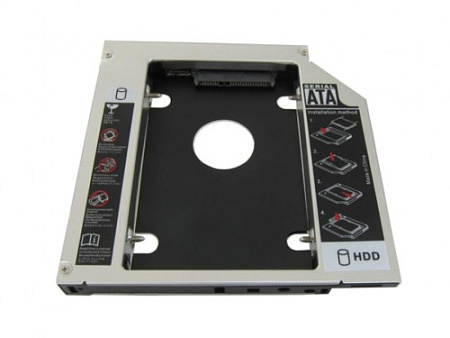 Gembird MF-95-01, Slim mounting frame for 2.5'' drive to 5.25'' bay, for drive up to 9.5 mm,процессоры ,оперативная память, ssd, M2, hdd, кейсы