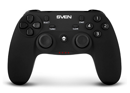 Wireless Gamepad SVEN GC-3050, 4 axes, D-Pad, 2 mini joysticks, 13 buttons, Vibration feedback, Soft