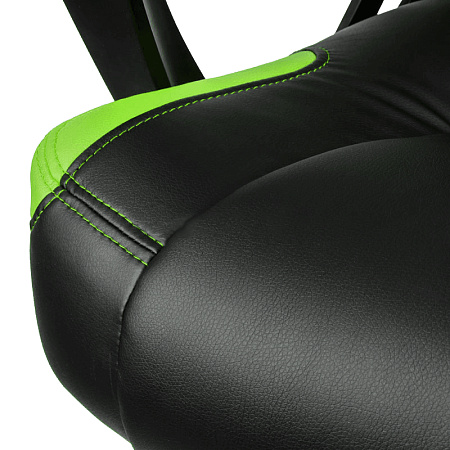 Игровое кресло Gamemax GCR07, Искусственная кожа, Черный/Зеленый