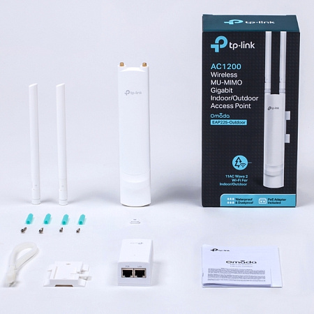Wi-Fi AC Outdoor Dual Band Access Point TP-LINK "EAP225-Outdoor", 1200Mbps, MU-MIMO, Omada, PoE