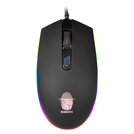 Gaming Mouse Qumo Pretender, Optical,1200-3200 dpi, 4 buttons, 7 color backlight, USB 