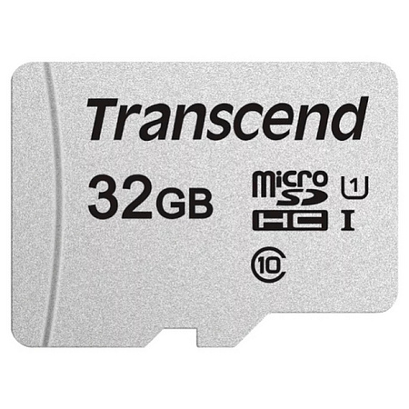 Карта памяти Transcend microSDHC Class 10, 32Гб (TS32GUSD300S)