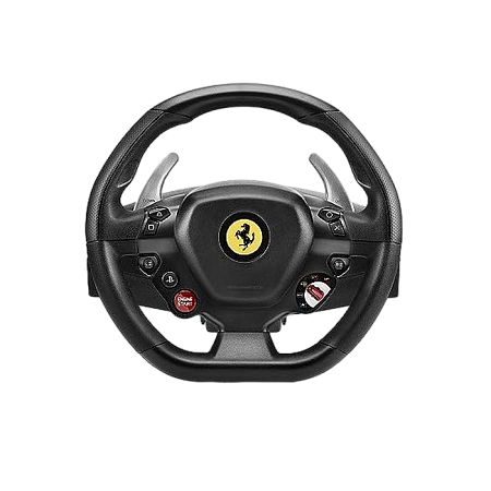 Wheel Thrustmaster T80 Ferrari 488 GTB Edition,11", 240 degree, 11 buttons, D-pad, 2-pedal pedal set
