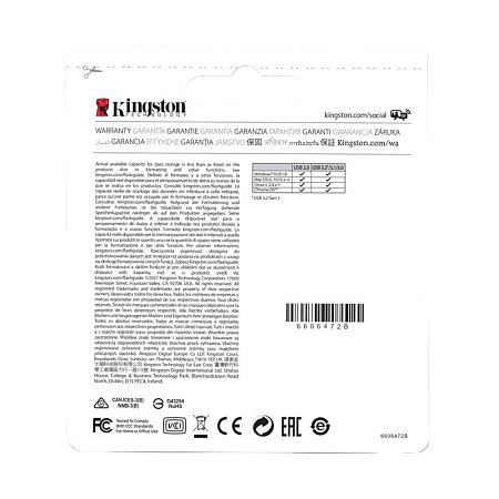 USB Flash накопитель Kingston DataTraveler Micro 3.1, 128Гб, Серебристый