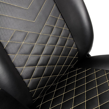 Gaming Chair Noble Icon NBL-ICN-PU-GOL Black/Gold, User max load up to 150kg / height 165-190cm